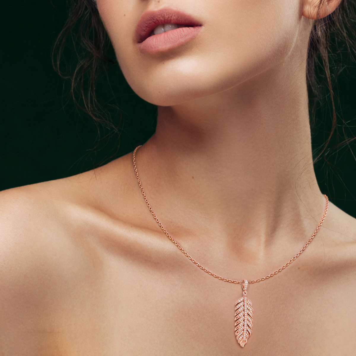 PLUME, FEATHER PENDANT