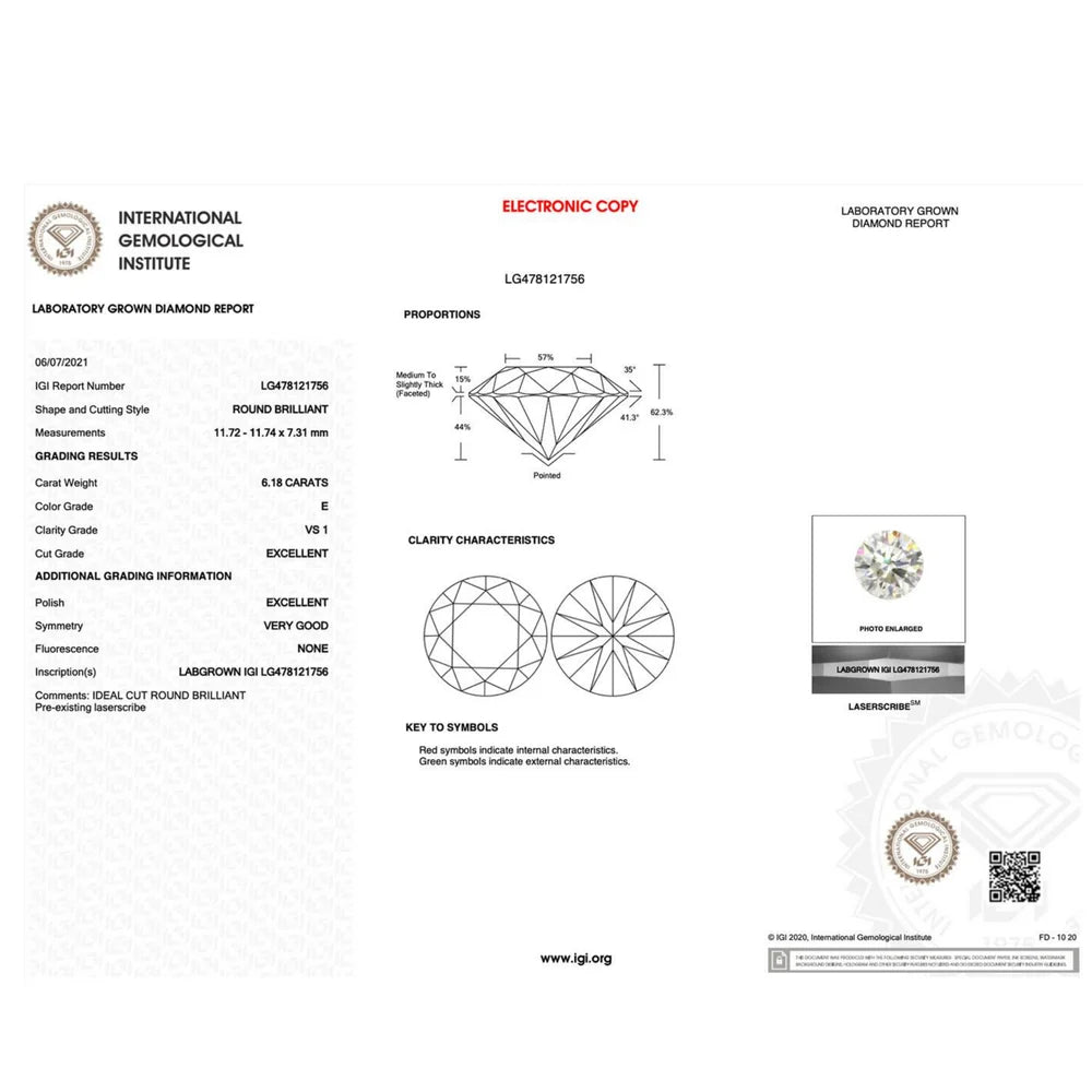 IGI CERTIFIED DIAMONDS