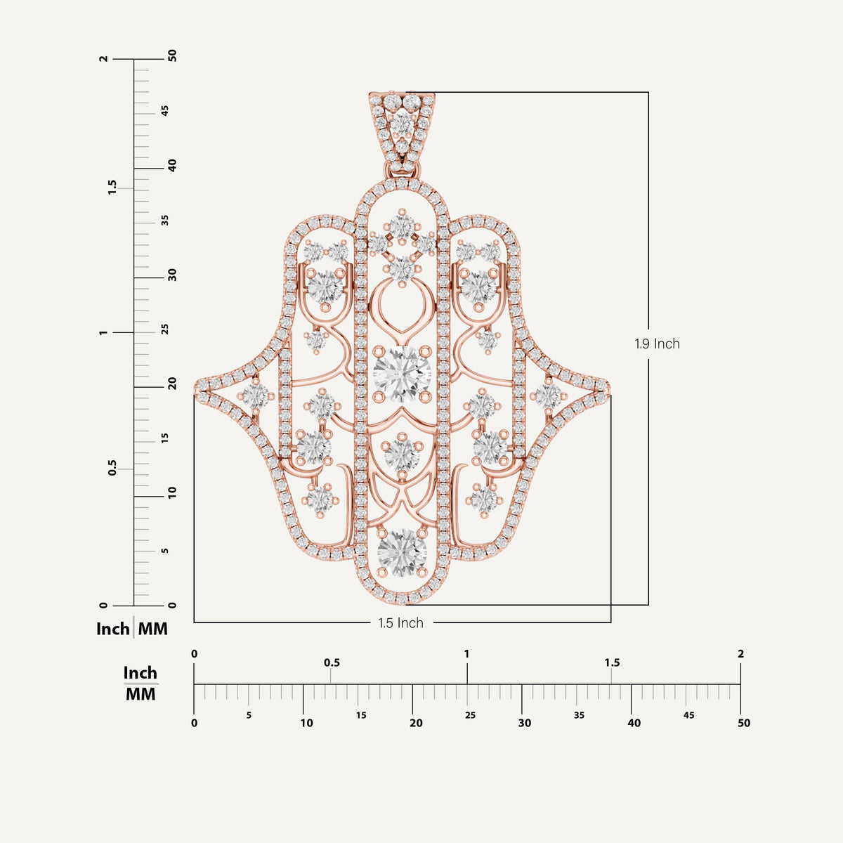 AMULETTO, HAMSA HAND PENDANT