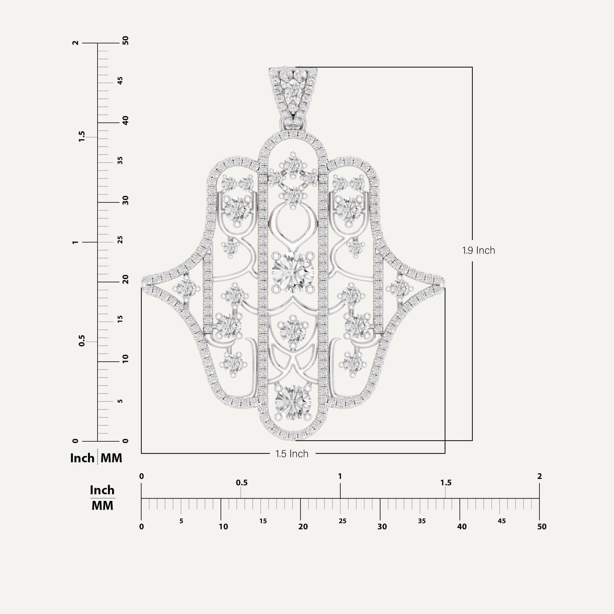 AMULETTO, HAMSA HAND PENDANT