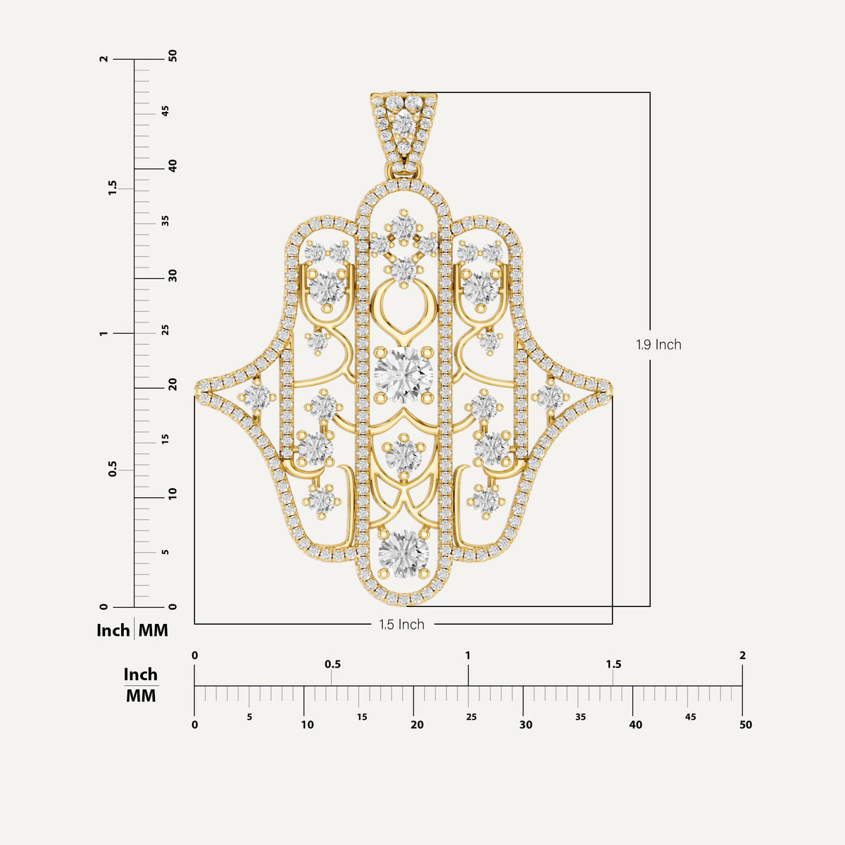 AMULETTO, HAMSA HAND PENDANT