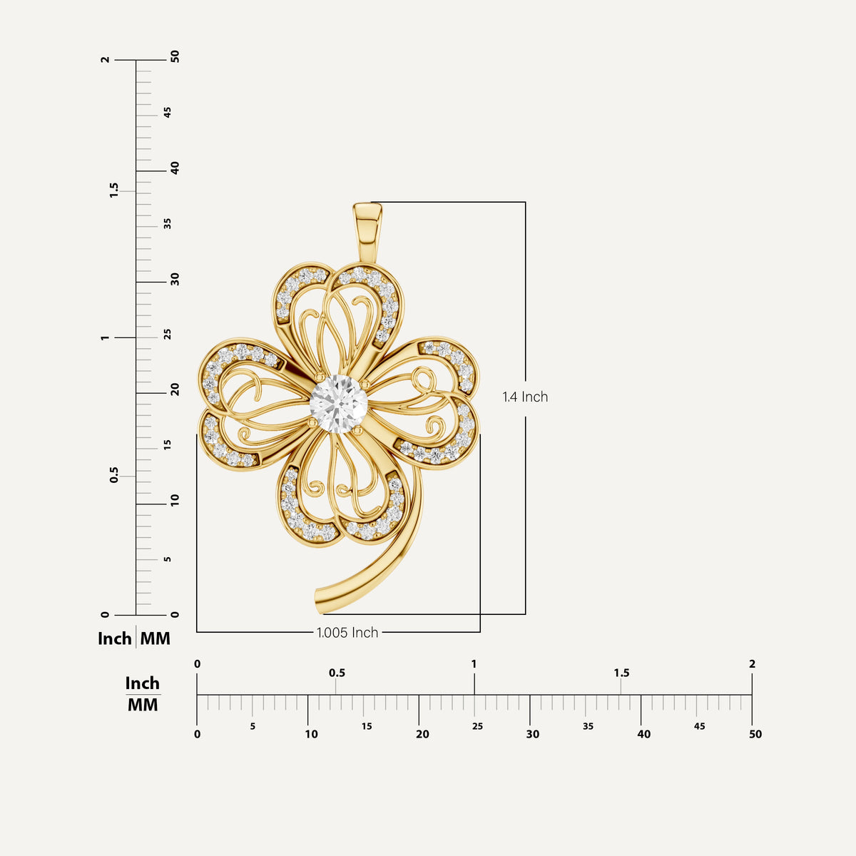 FAERY, CLOVER LEAF PENDANT