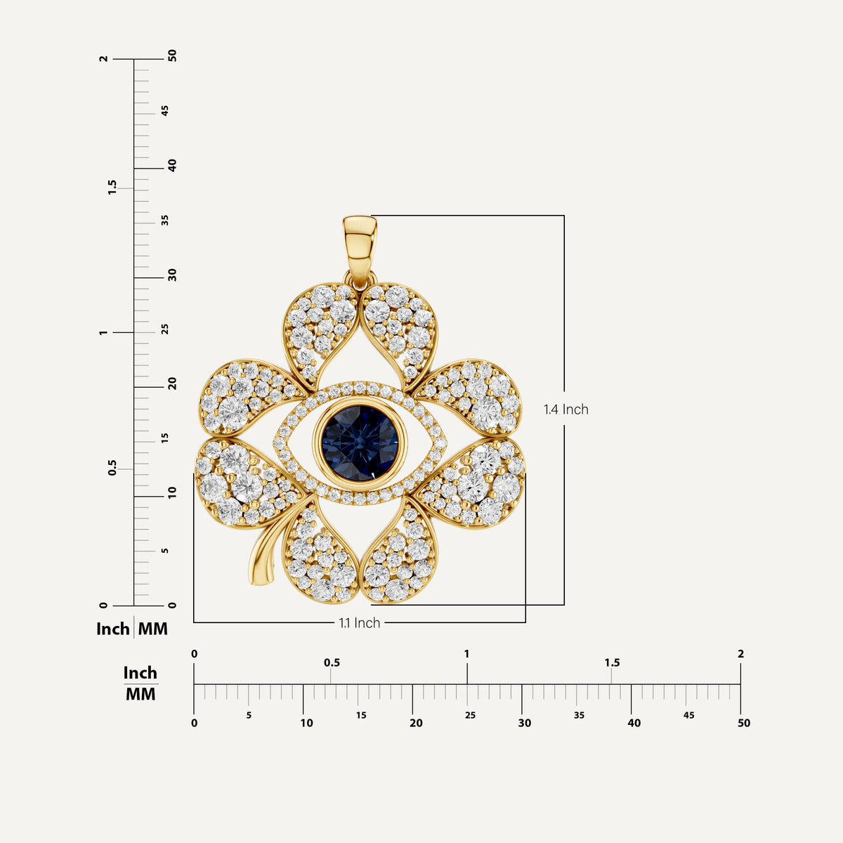 PLUCKY, EVIL EYE PENDANT