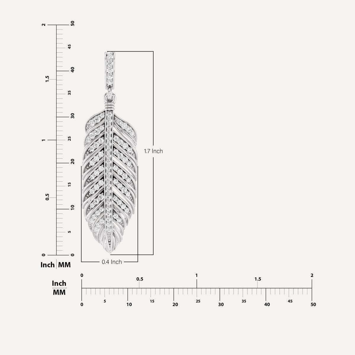 PLUME, FEATHER PENDANT