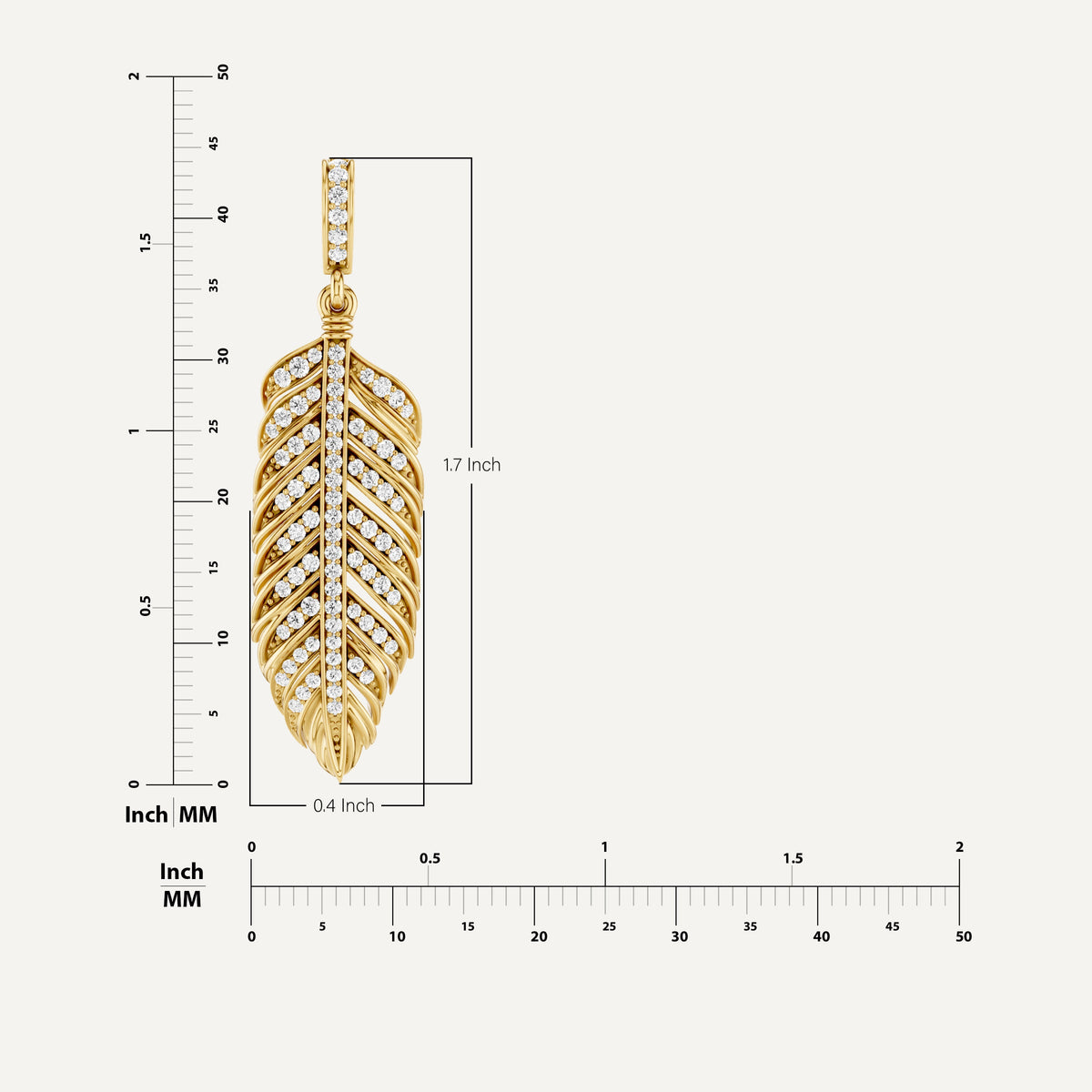 PLUME, FEATHER PENDANT