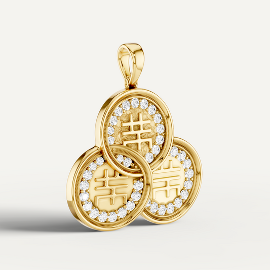 CHICLOVE, FENG SHUI COIN PENDANT