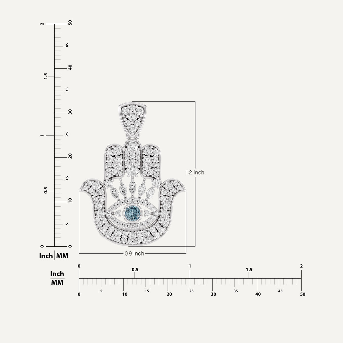 HANZEL, HAMSA HAND PENDANT