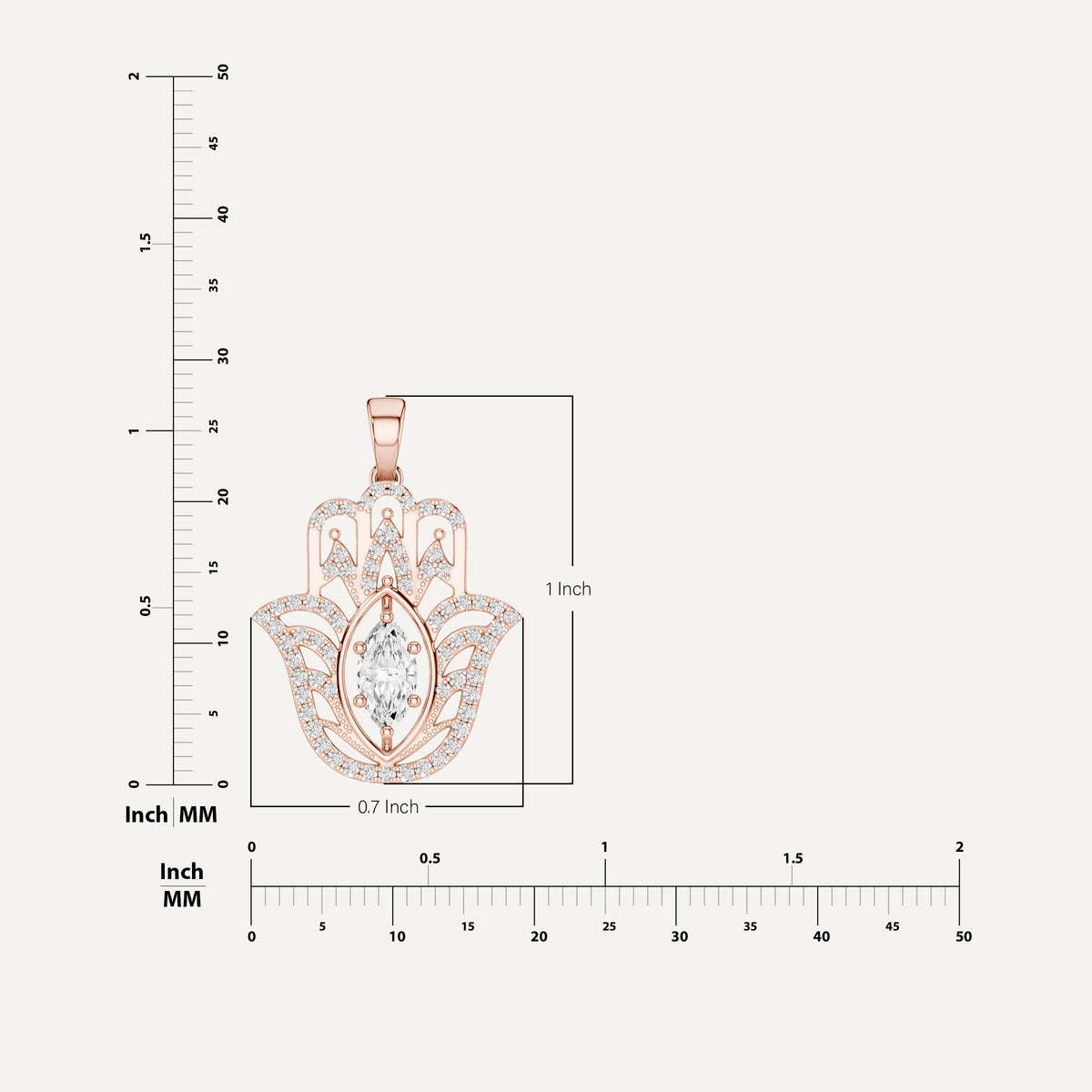 PALMARA, HAMSA HAND PENDANT