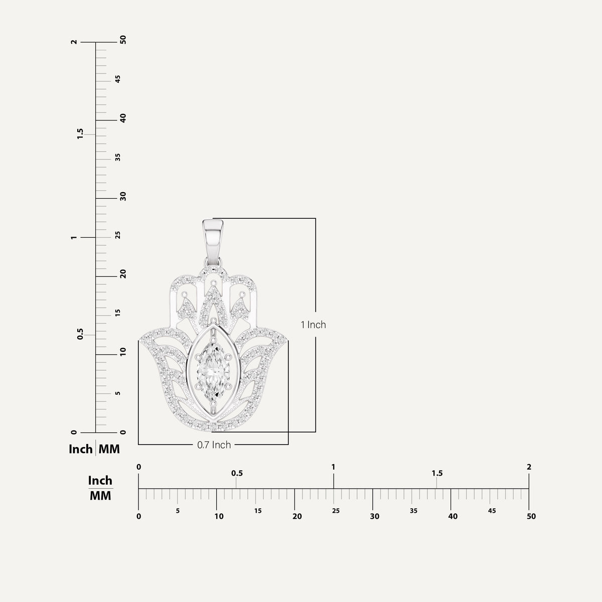 PALMARA, HAMSA HAND PENDANT
