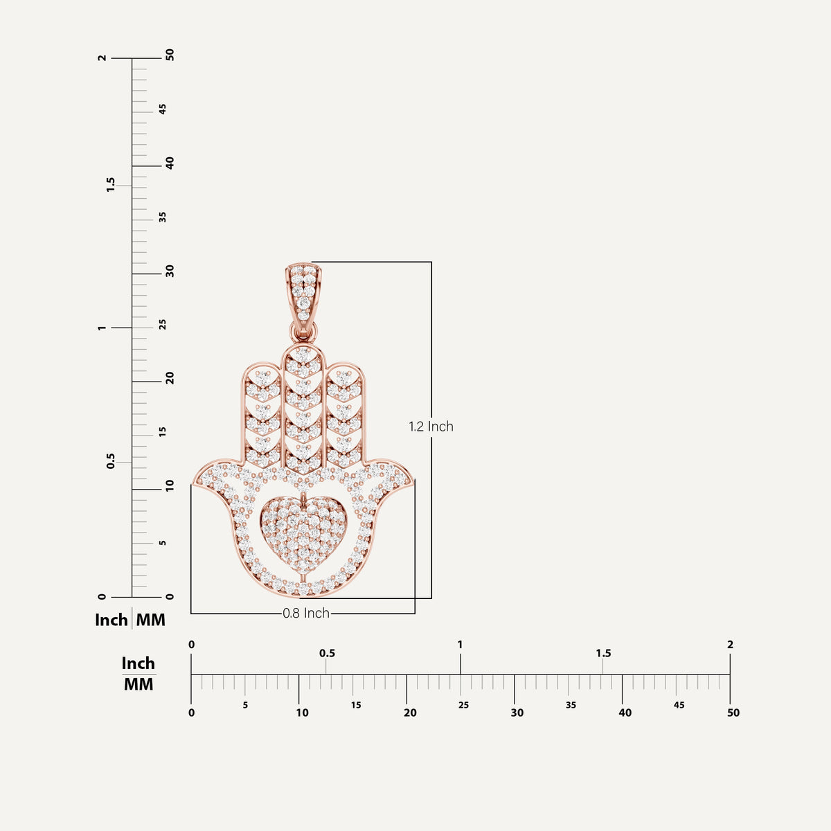 MIRA, HAMSA HAND PENDANT