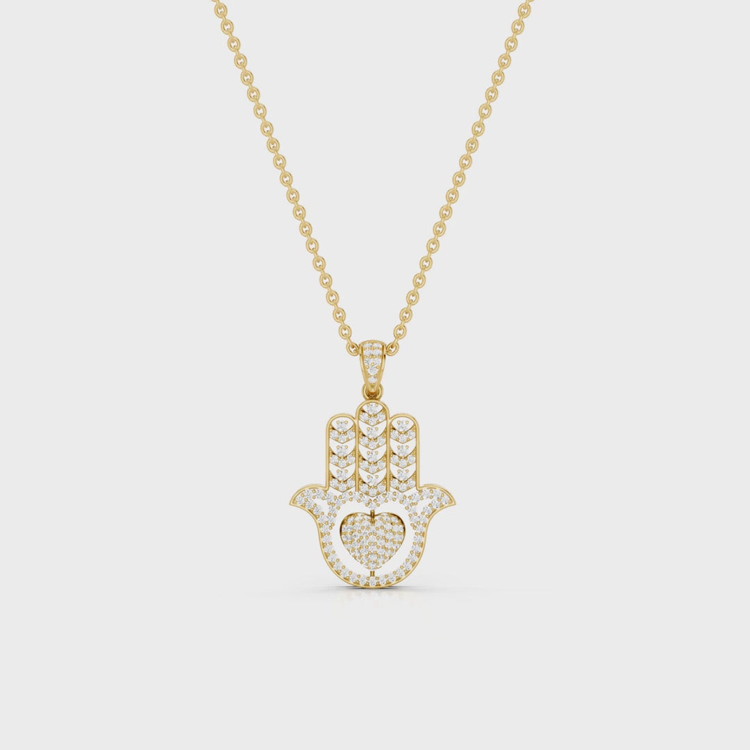 MIRA, HAMSA HAND PENDANT