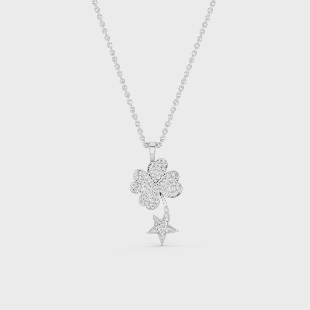 STARRY NITE, CLOVER LEAF PENDANT