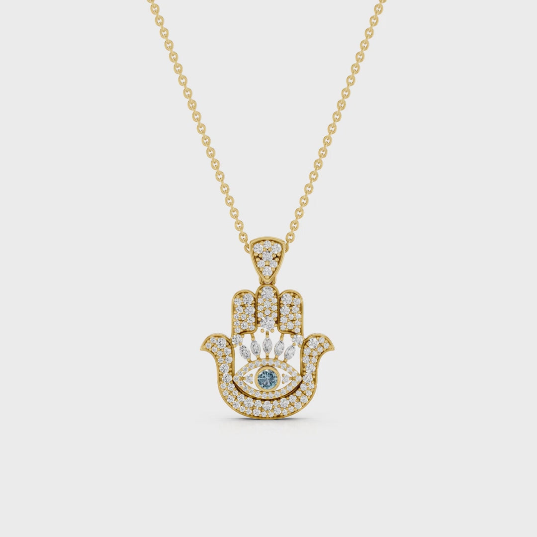 HANZEL, HAMSA HAND PENDANT