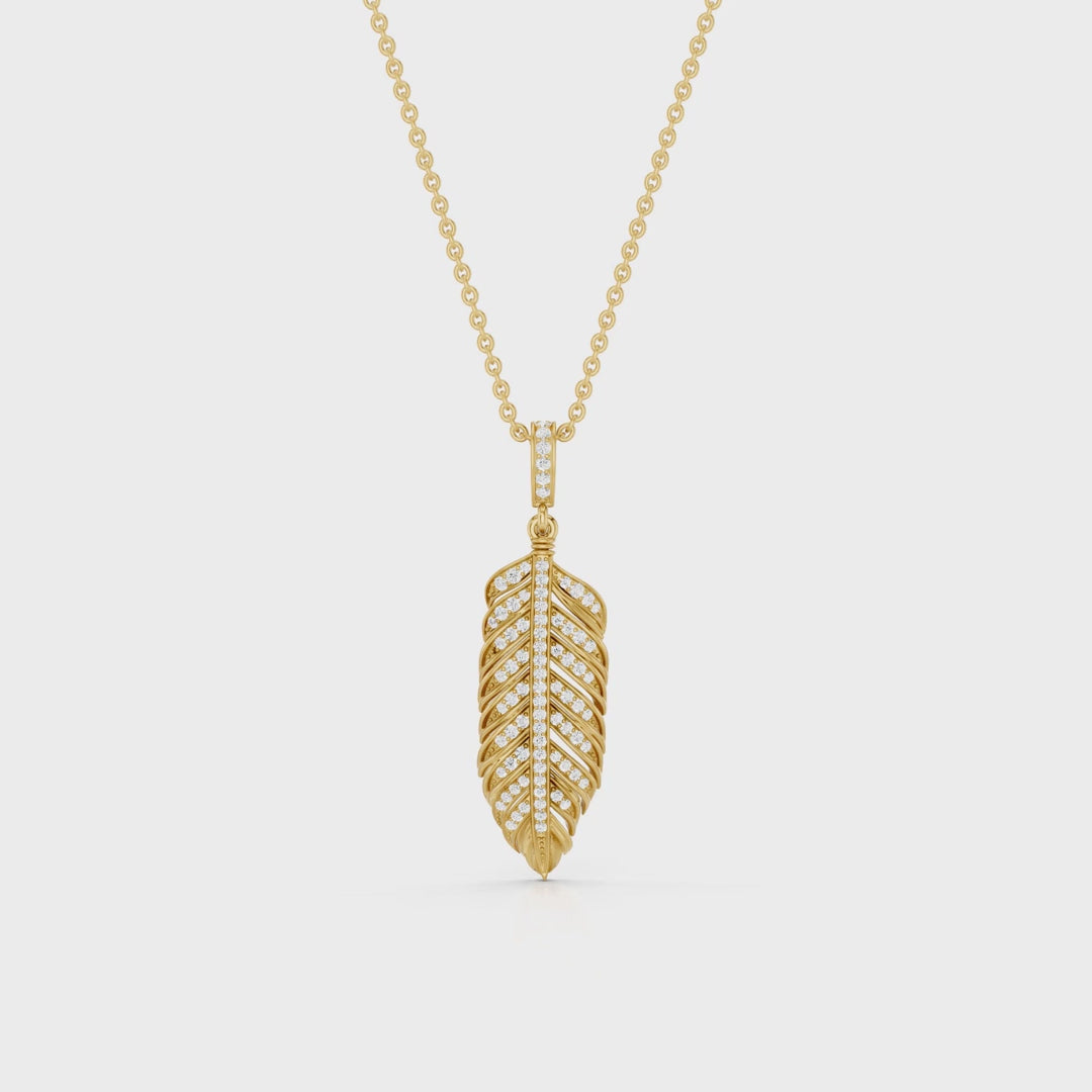 PLUME, FEATHER PENDANT