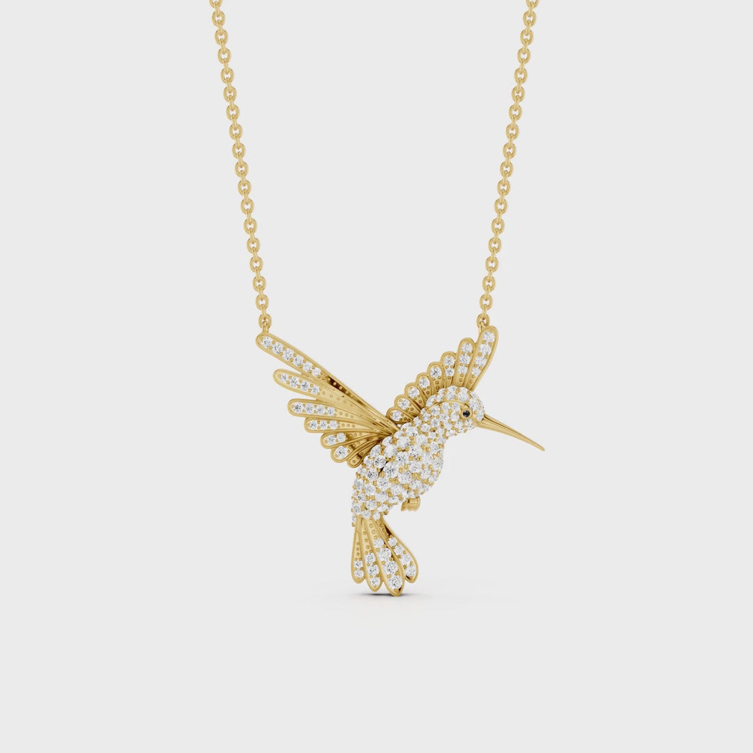 WINGED LUCK, HUMMINGBIRD PENDANT
