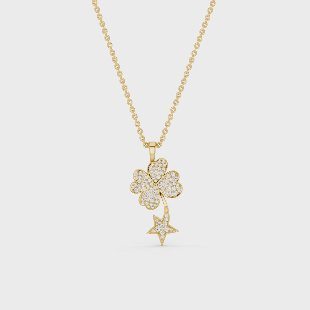 STARRY NITE, CLOVER LEAF PENDANT