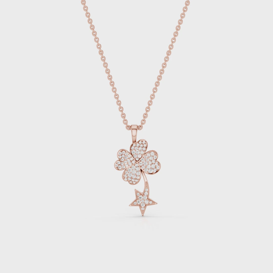 STARRY NITE, CLOVER LEAF PENDANT